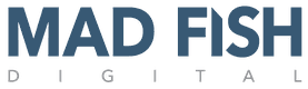 Mad Fish Logo in Blue