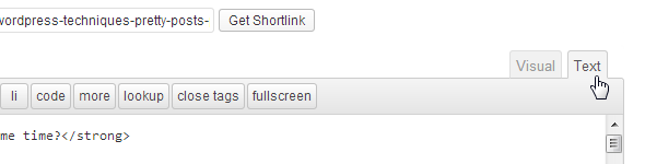 WordPress Text Editor
