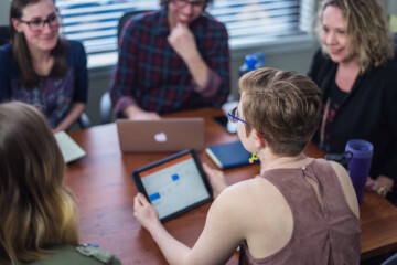 group of people working