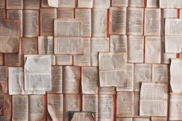 books lying open from above