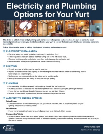 yurt kit checklist