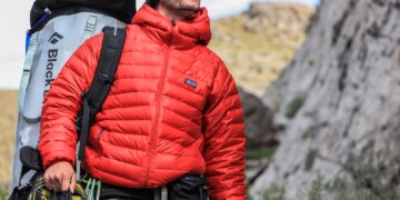 person hiking in patagonia