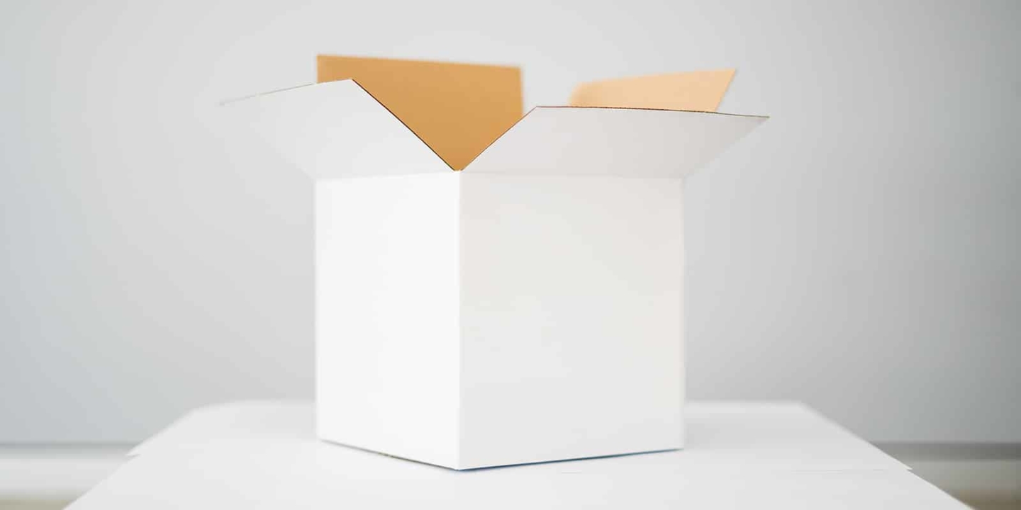 open white box