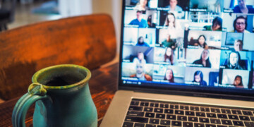 Person on a video call