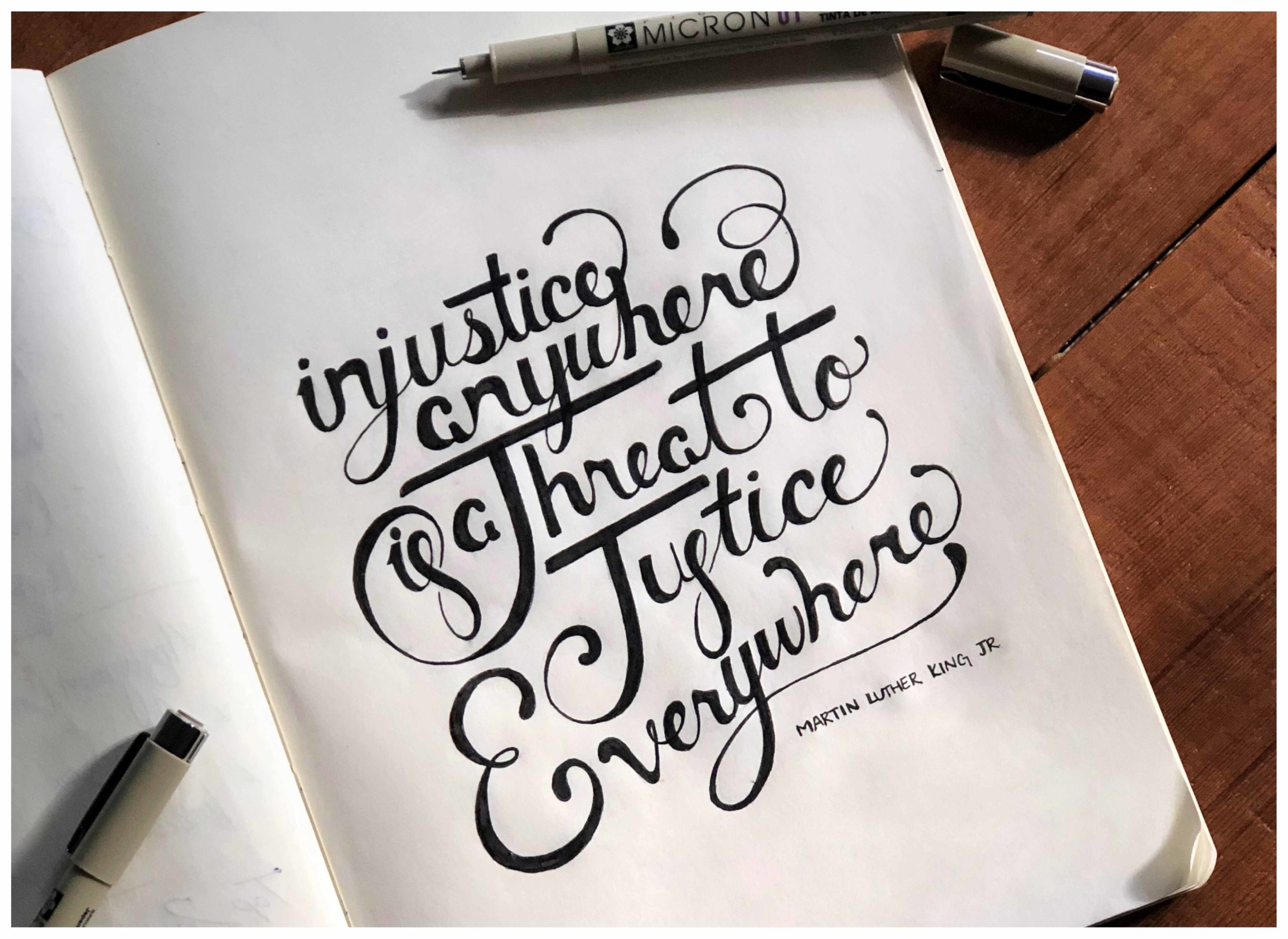 MLK Jr. quote caligraphy