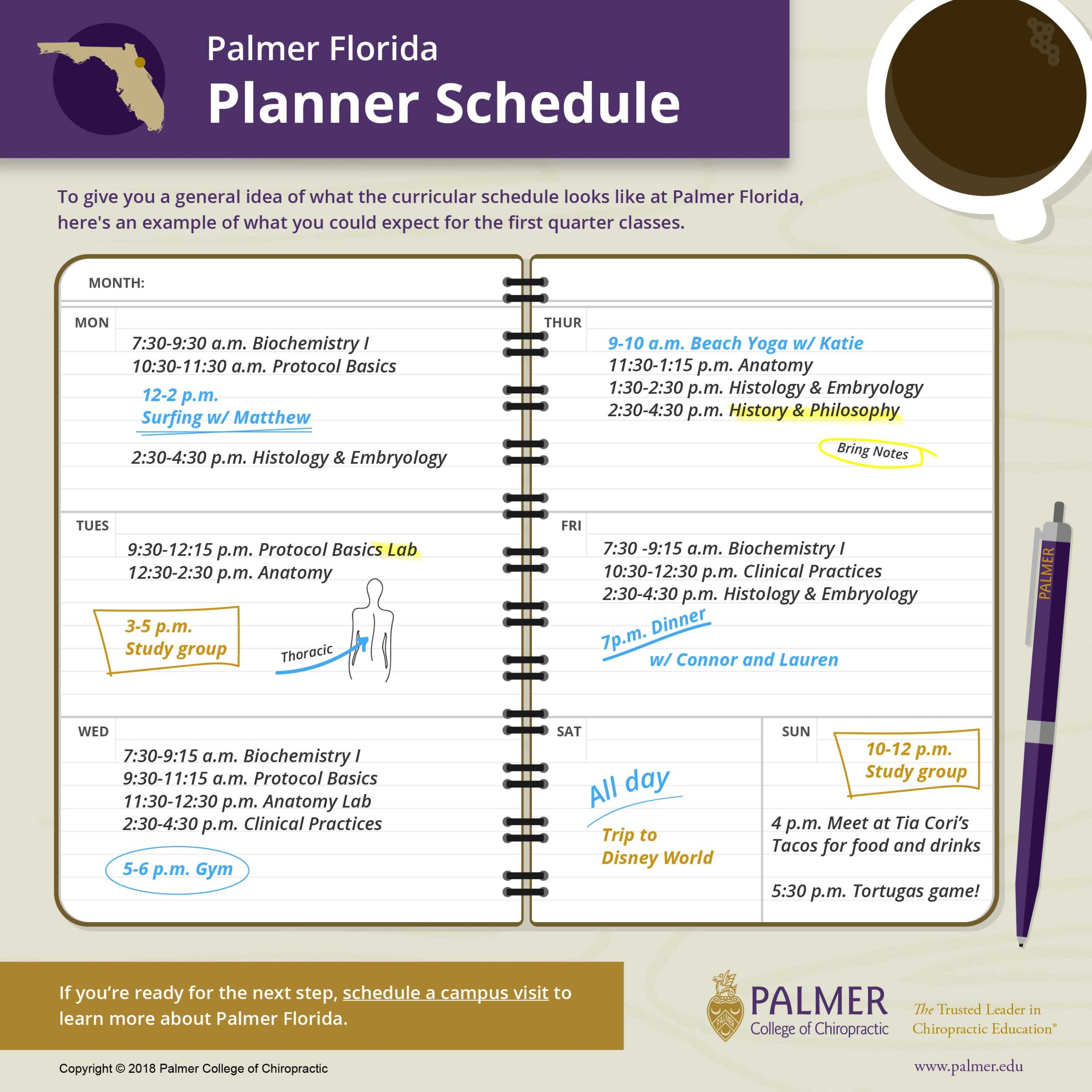 palmer college of chiropractic planner florida campus