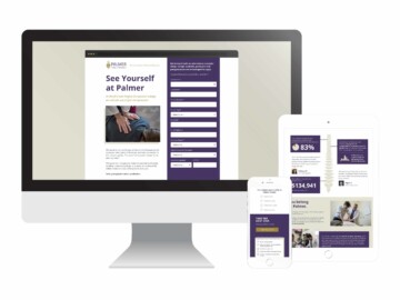 palmer college of chiropractic landing page layout