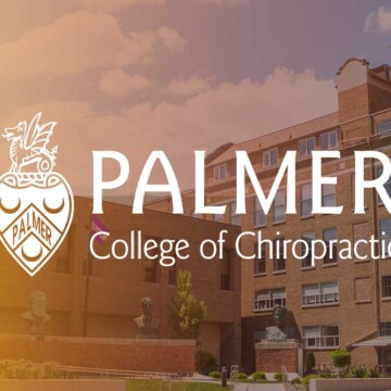 Palmer logo on image of Palmer campus