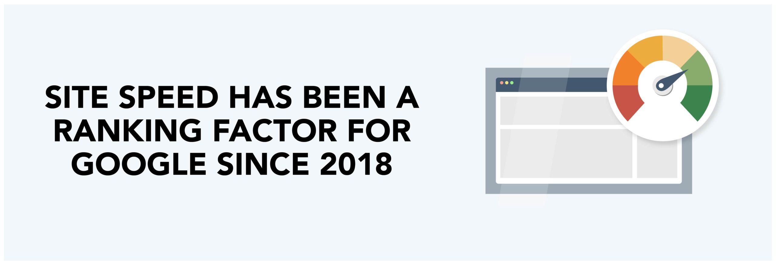 Site speed has been a ranking factor for Google since 2018
