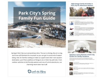 park city lodging spring family fun guide