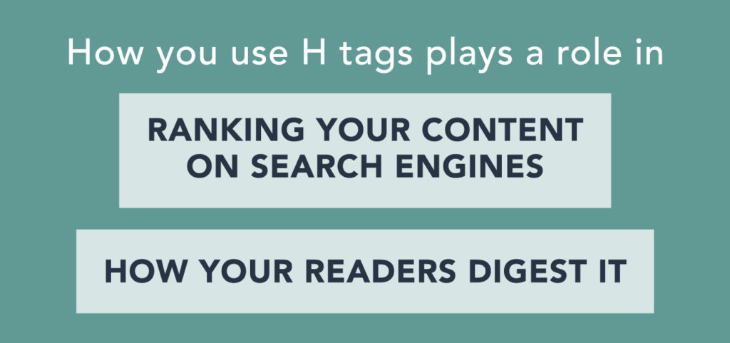 Graphic: How you use H tags plays a role in many factors.