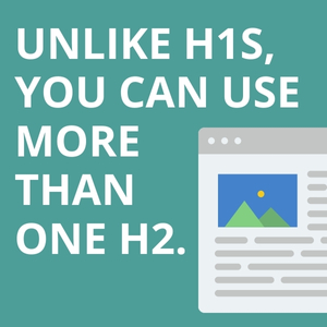 Unlike H1 tags, you can use more than one H2 tags.