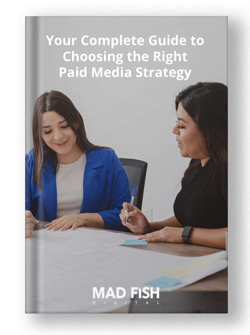 Your complete guide to choosing the right paid media strategy guidebook cover.