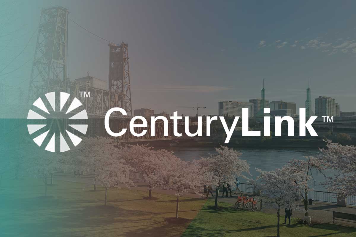 CenturyLink PDX Logo on top of a scenic photo.