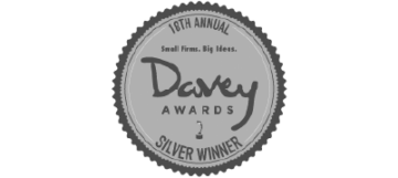 18th Annual Davey Awards silver winner badge.