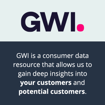 Graphic that says, "GWI is a consumer data resource that allows us to gain deep insights into your customers and potential customers."