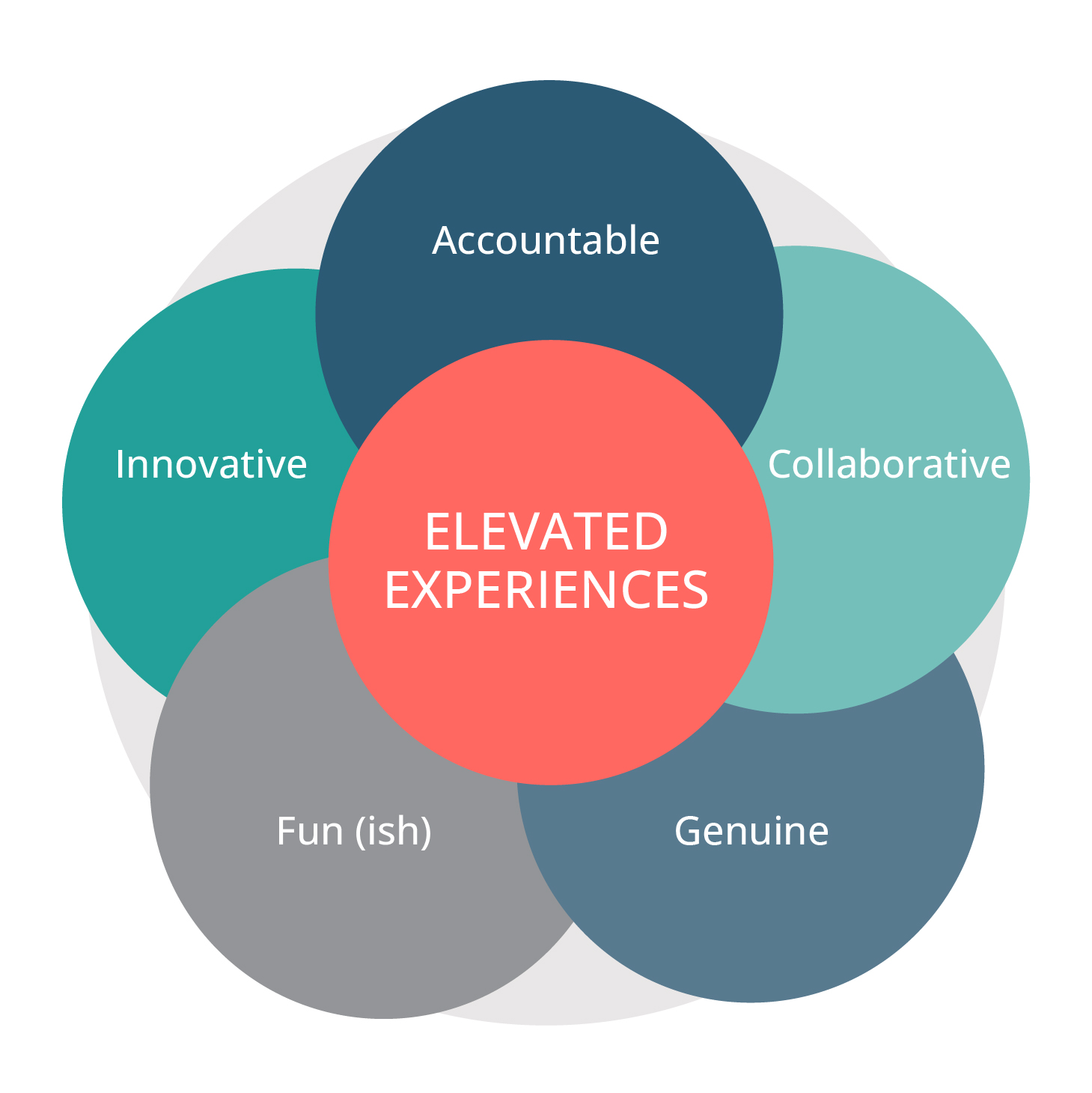 Mad Fish Digital's elevated experiences include being innovative, accountable, collaborative, genuine, and more.