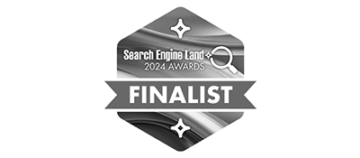 Finalist badge for Search Engine Land awards 2024.