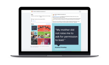 laptop with facebook post