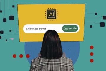 Person using an AI image generator.