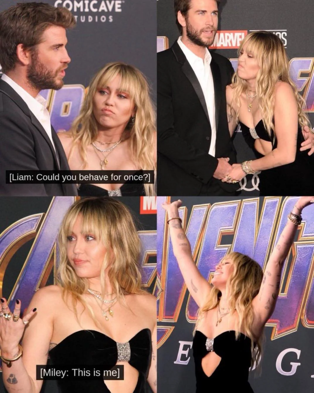 Miley Cyrus and Liam Hemsworth.